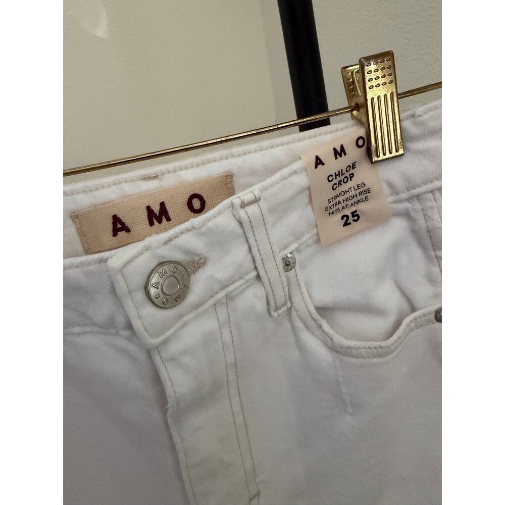 New AMO chloe crop straight leg ankle jeans size 25 $280 - Picture 4 of 5